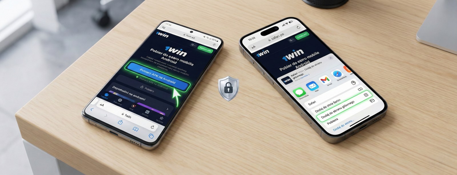 Bezpieczny proces pobierania aplikacji mobilnej 1win na systemy Android oraz iOS jako PWA na ekran główny telefonu